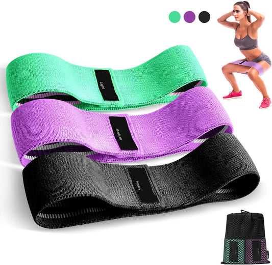 Suright Fitnessbänder Stricken, Resistance Bands Widerstandsbänder, Yogagürtel Rutsch & Schweißfest, Gymnastikgürtel, Hüft, Beintraining, Krafttraining Und Klimmzüge