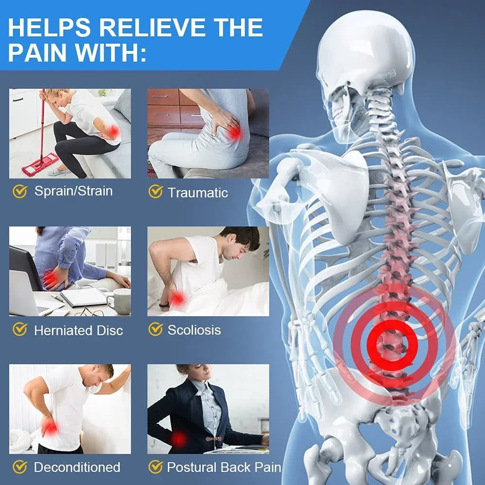 1Pcs Back Braces for Lower Back Pain Relief with 5 Stays, Breathable Back Support Belt for Work , Anti-Skid Lumbar Support Belt