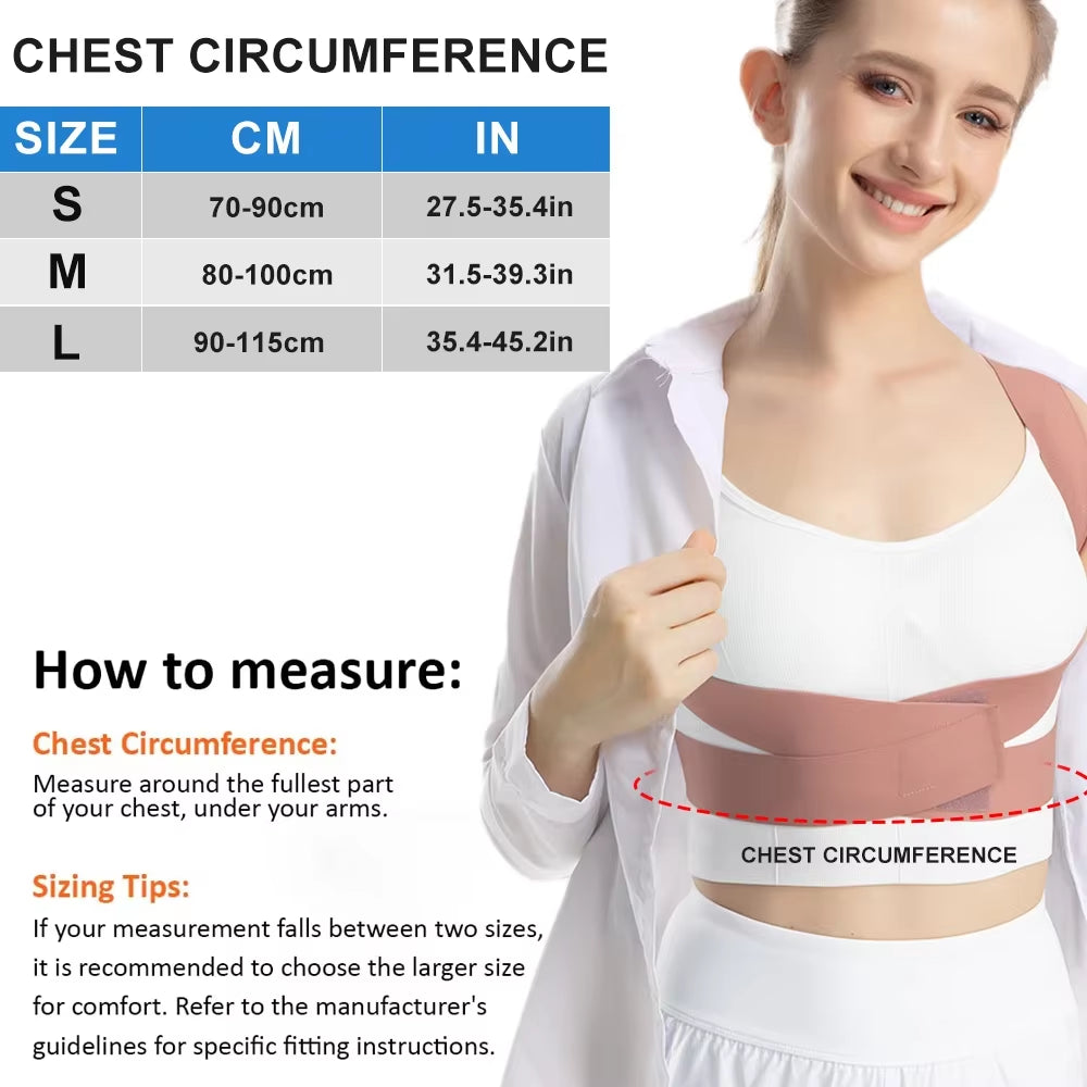 1PCS Posture Corrector Back Brace,Comfortable Shoulder Strap Hunchback Correction Belt Spine Support for Upper Back Pain