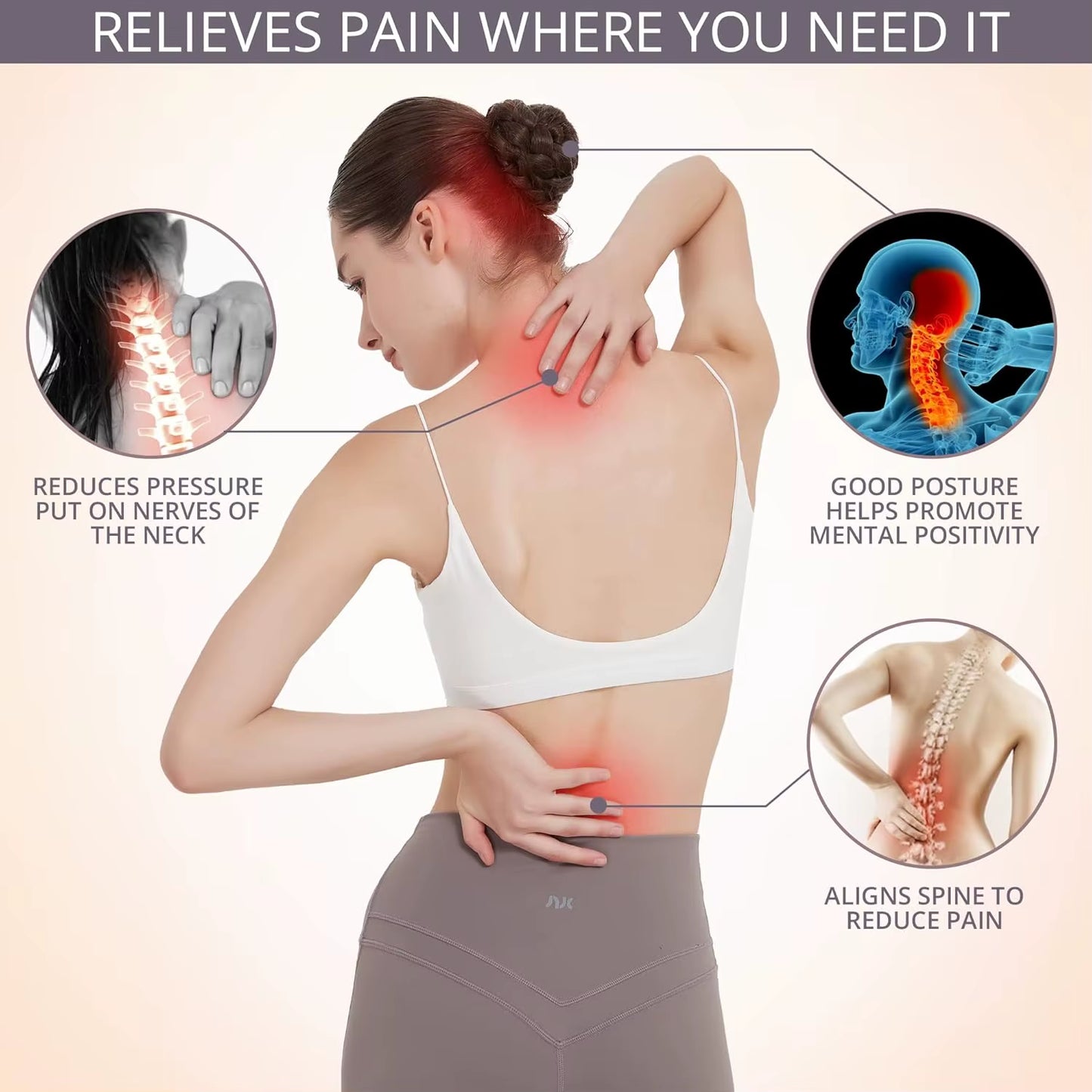 Posture Corrector for Back Support Adjustable Shoulder Posture Brace for Men and Women